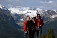 14 Jerome Ryan, Charlotte Ryan, Peter Ryan With Mount Victoria From Top Of Gondola Lake Louise Ski In Summer